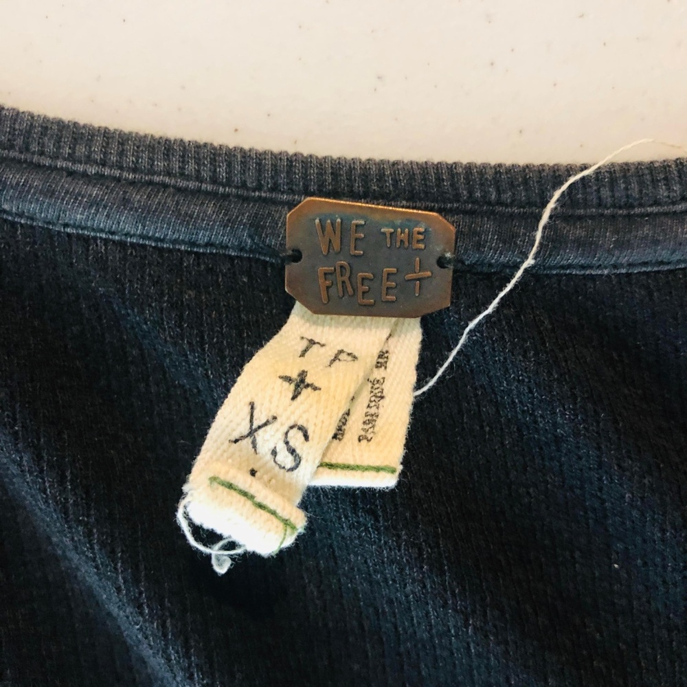 We The Free Kyoto Cuff Thermal Black Top Shirt Tee - Picture 8 of 8